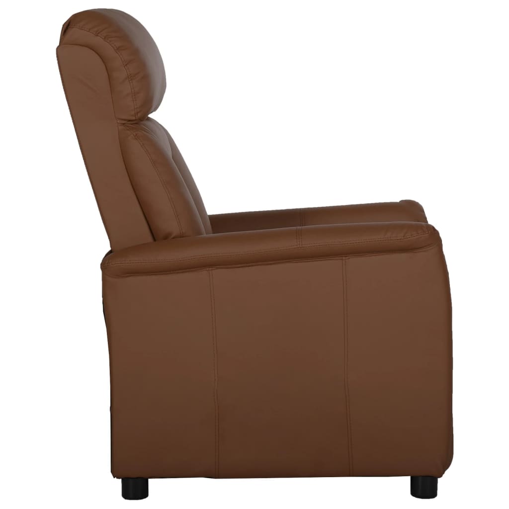 Relaxsessel Braun Kunstleder