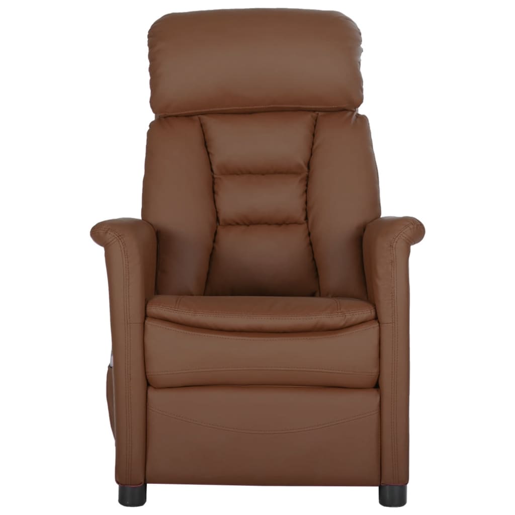 Massagesessel Braun Kunstleder