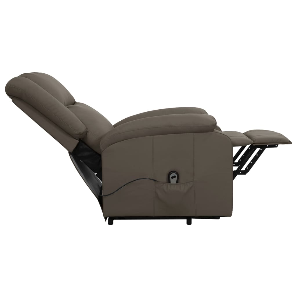 Sessel mit Aufstehhilfe Grau Kunstleder