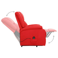 Thumbnail for Sessel mit Aufstehhilfe Rot Kunstleder