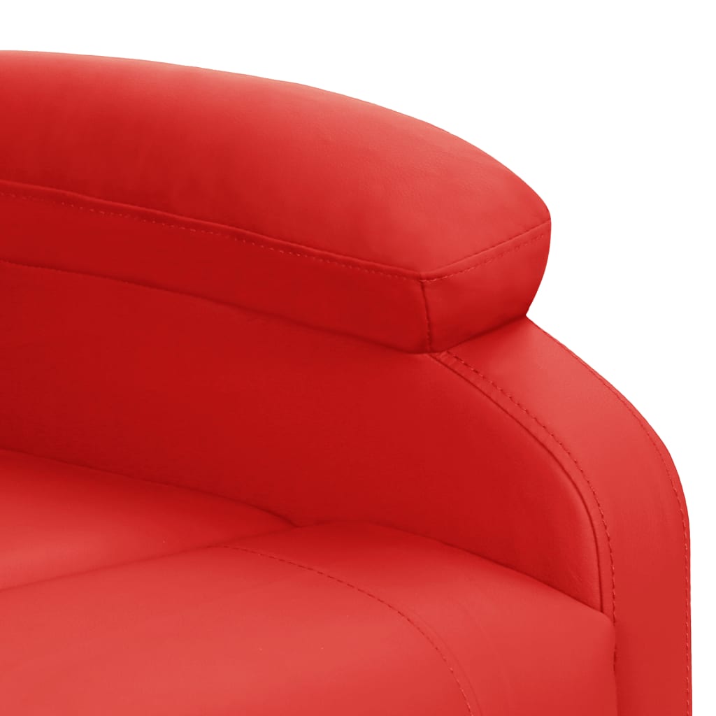 Sessel mit Aufstehhilfe Rot Kunstleder
