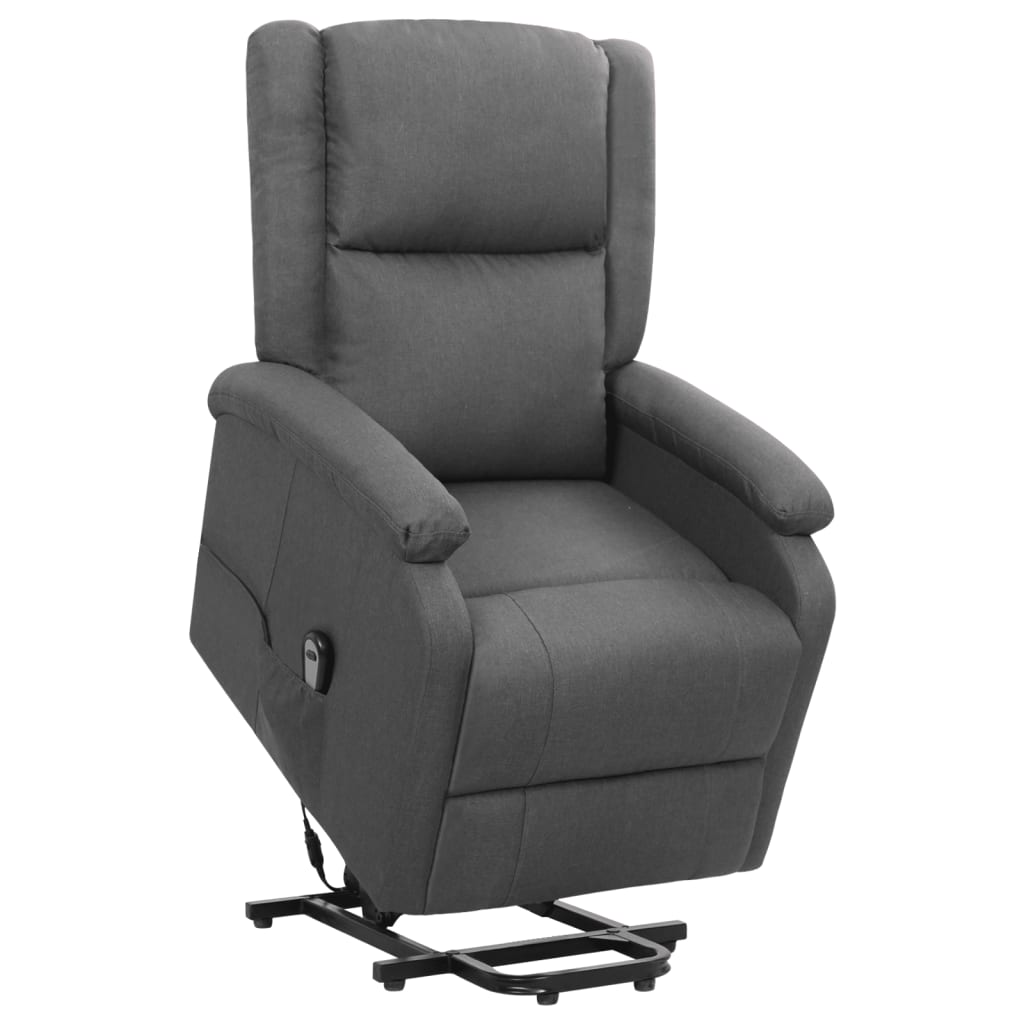 Sessel mit Aufstehhilfe Dunkelgrau Stoff