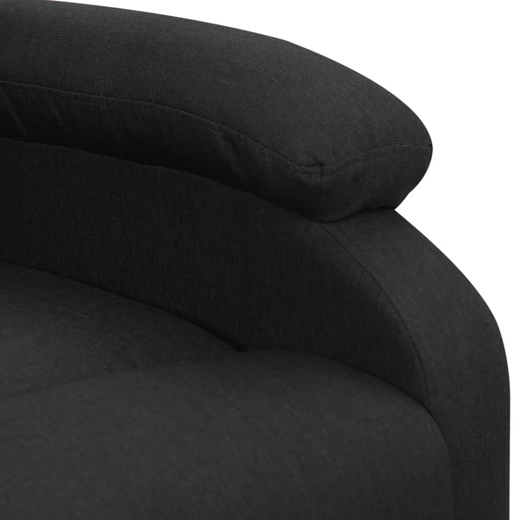Sessel mit Aufstehhilfe Schwarz Stoff