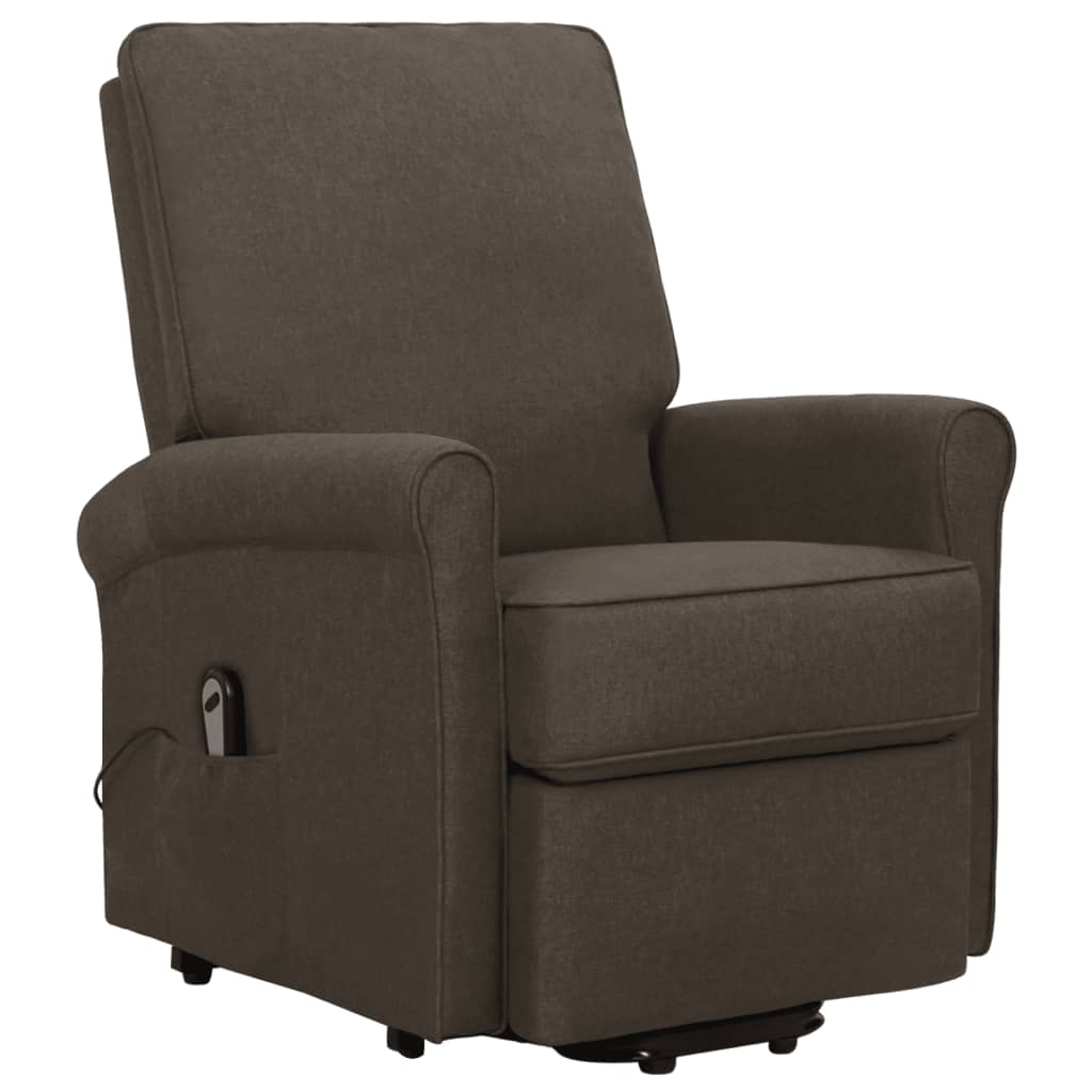 Sessel mit Aufstehhilfe Dunkelbraun Stoff
