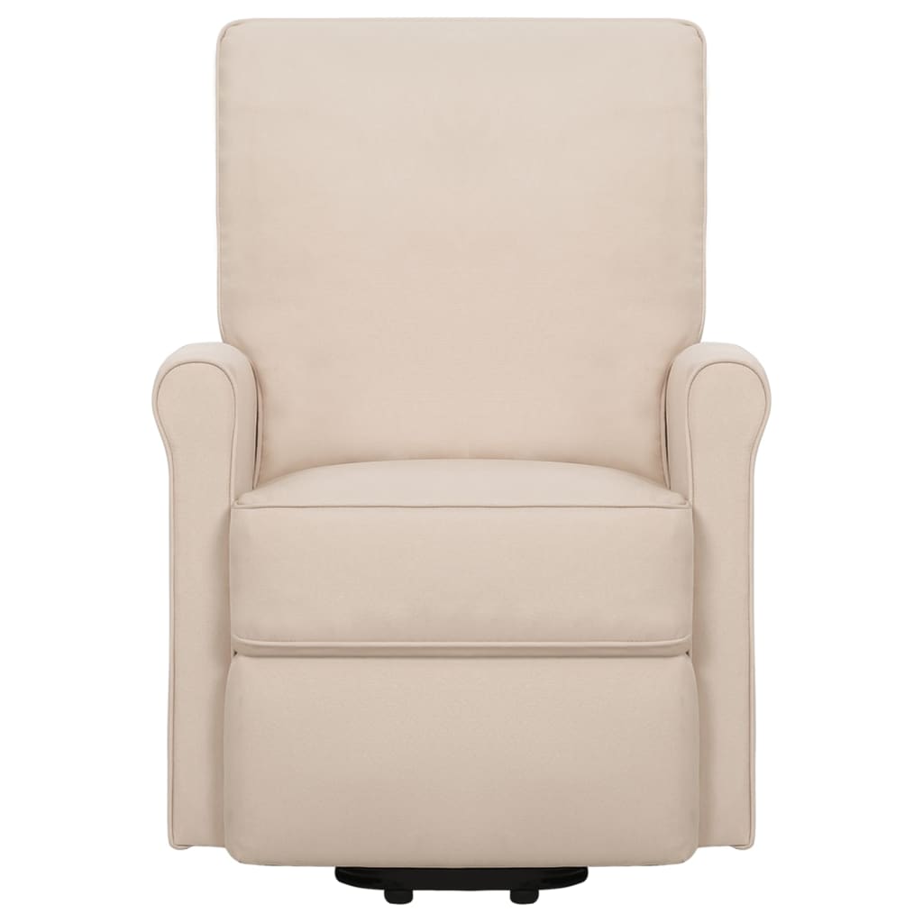 Sessel mit Aufstehhilfe Creme Stoff