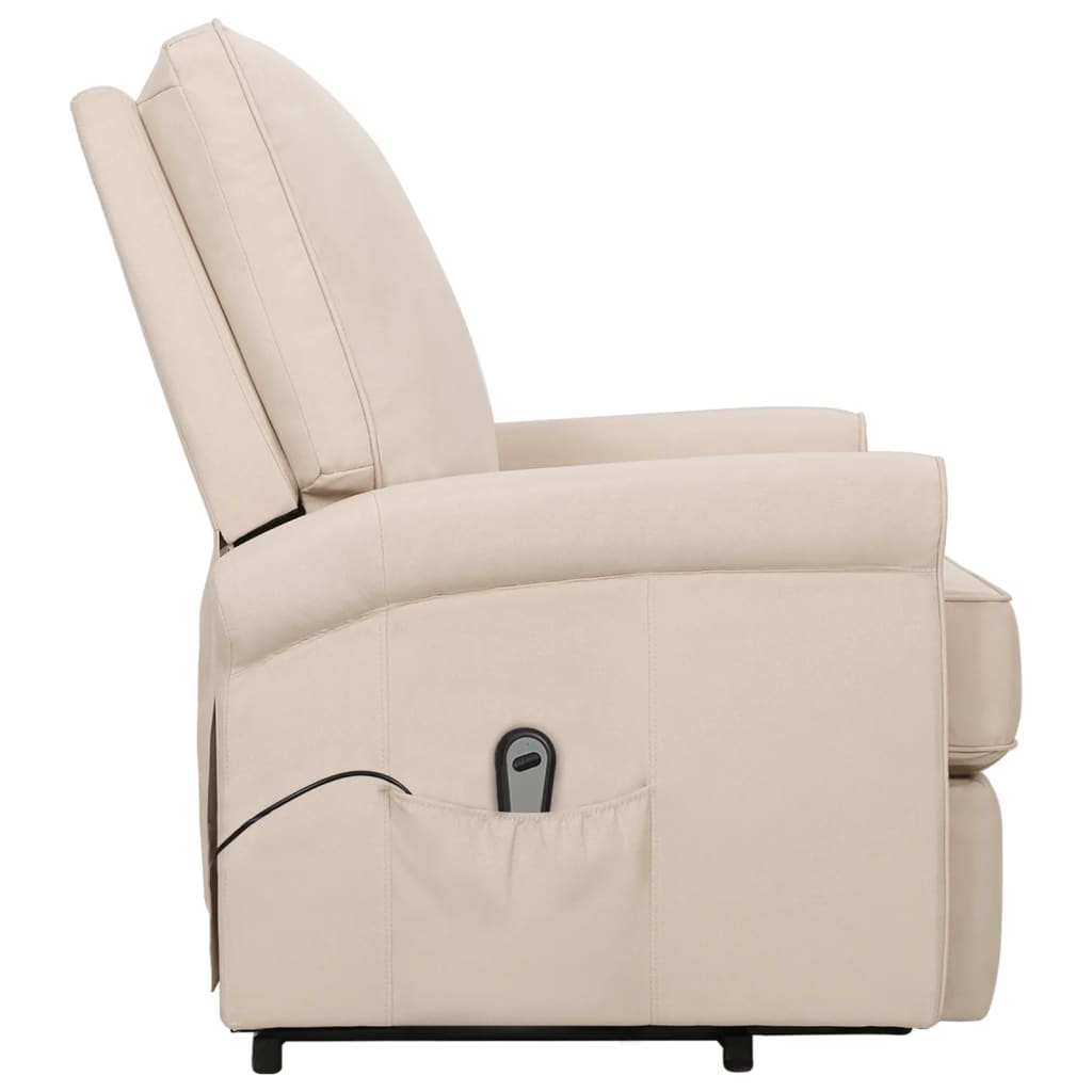 Sessel mit Aufstehhilfe Creme Stoff