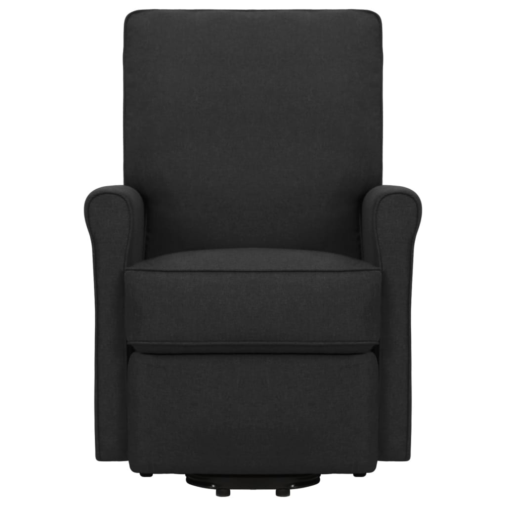 Massagesessel mit Aufstehhilfe Schwarz Stoff