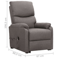 Thumbnail for Sessel mit Aufstehhilfe Hellgrau Stoff