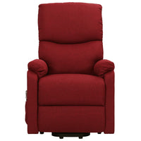 Thumbnail for Massagesessel mit Aufstehhilfe Weinrot Stoff