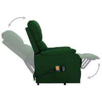 Thumbnail for Massagesessel mit Aufstehhilfe Dunkelgrün Stoff