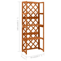 Thumbnail for Spalier mit Ablagen 55x30x140 cm Massivholz Tanne
