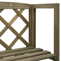 Thumbnail for Spalier mit Ablagen Grau 55x30x140 cm Massivholz Tanne
