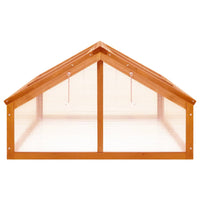 Thumbnail for Gewächshaus Braun 114x80x50 cm Tannenholz