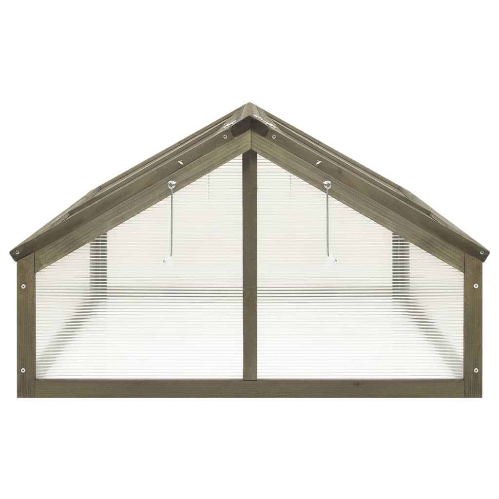 Gewächshaus Grau 114x80x50 cm Tannenholz