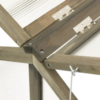 Thumbnail for Gewächshaus Grau 114x80x50 cm Tannenholz