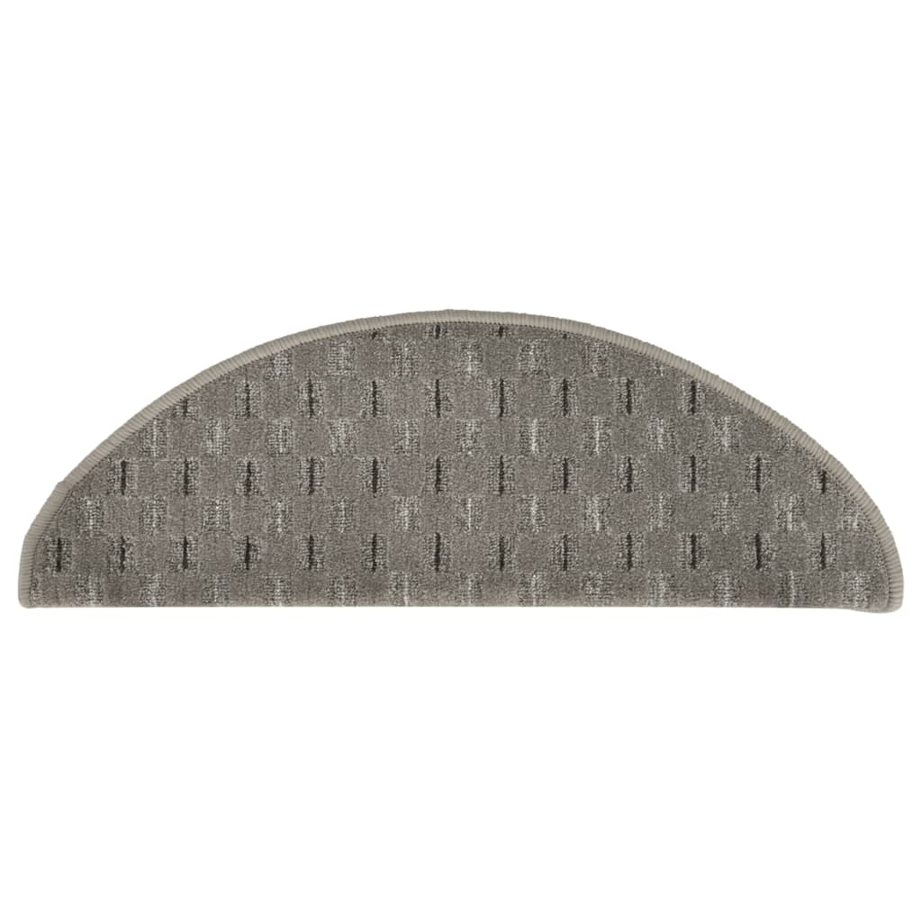 Treppenmatten 15 Stk. Grau 65x25 cm