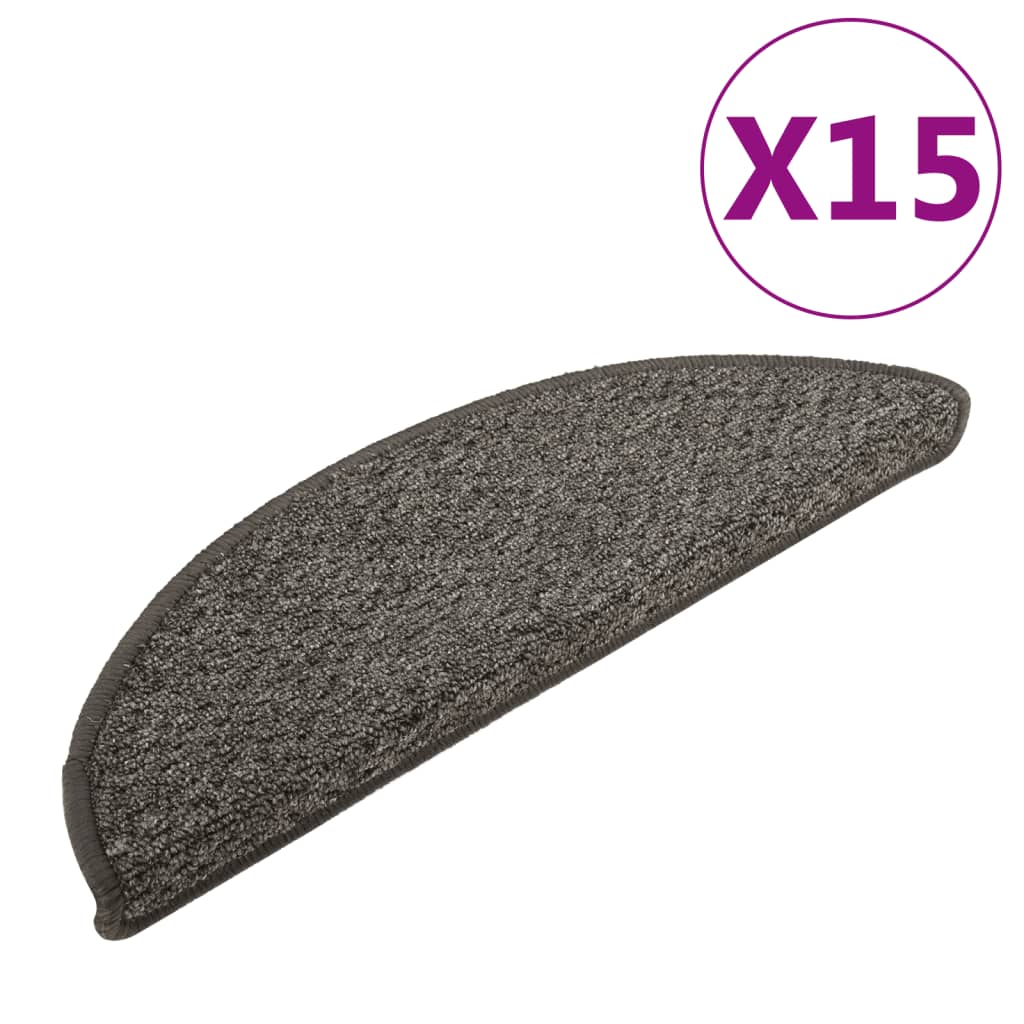 Treppenmatten 15 Stk. Anthrazit 56x20 cm