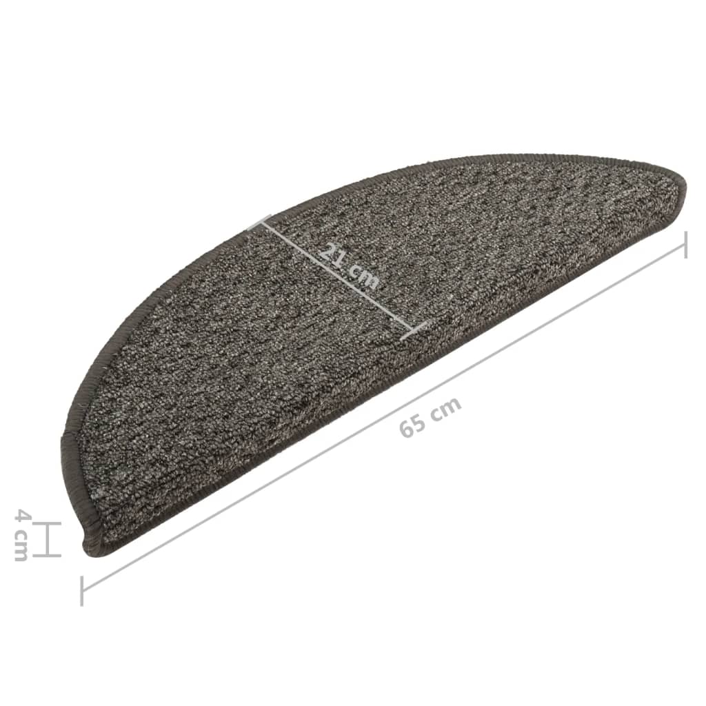 Treppenmatten 15 Stk. Anthrazit 65x25 cm