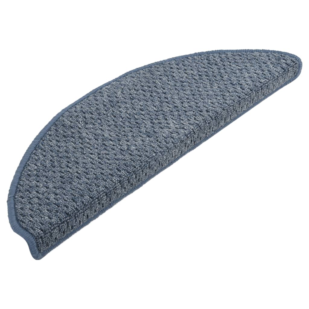 Treppenmatten 15 Stk. Blau 65x25 cm