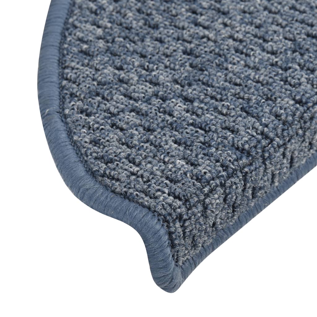 Treppenmatten 15 Stk. Blau 65x25 cm
