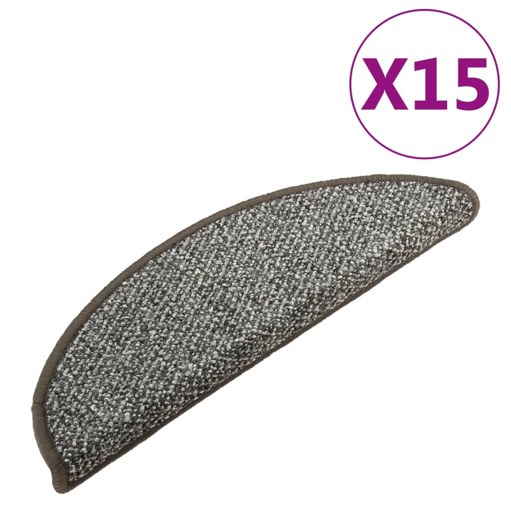 Treppenmatten 15 Stk. Anthrazit 56x20 cm