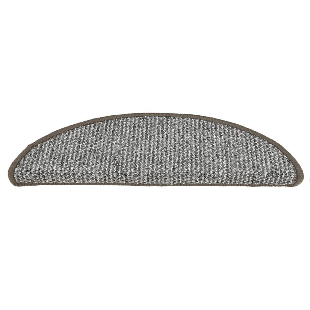 Treppenmatten 15 Stk. Grau 56x20 cm