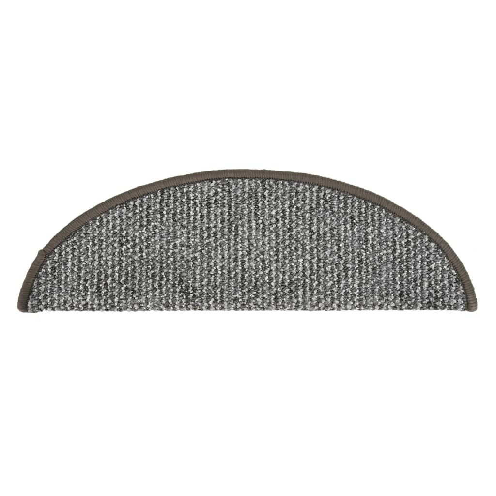 Treppenmatten 15 Stk. Grau 56x20 cm