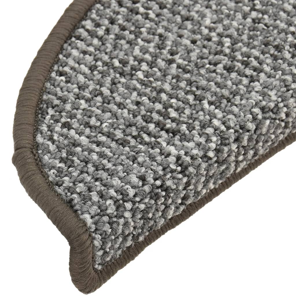 Treppenmatten 15 Stk. Grau 56x20 cm