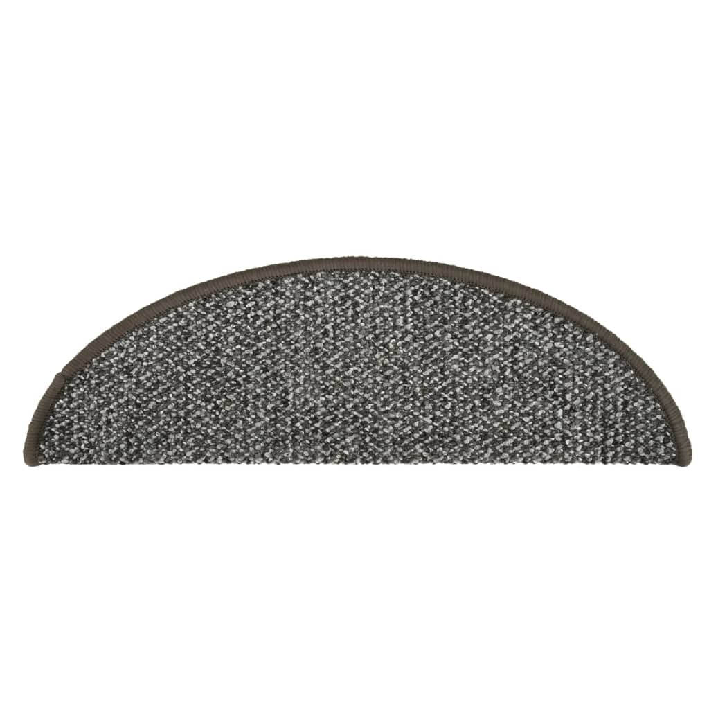 Treppenmatten 15 Stk. Anthrazit 65x25 cm