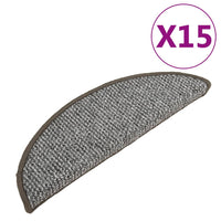 Thumbnail for Treppenmatten 15 Stk. Grau 65x25 cm