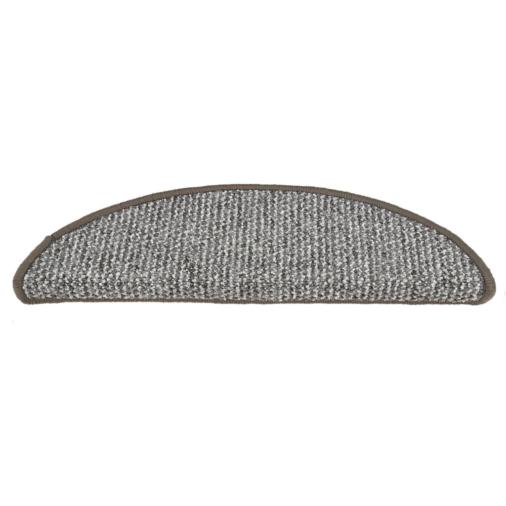 Treppenmatten 15 Stk. Grau 65x25 cm