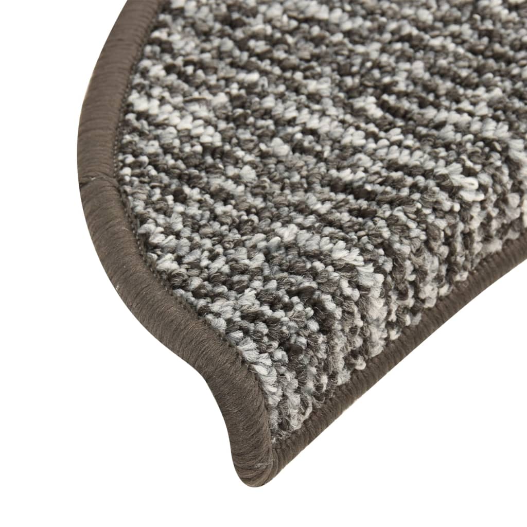 Treppenmatten 15 Stk. Anthrazit 65x25 cm