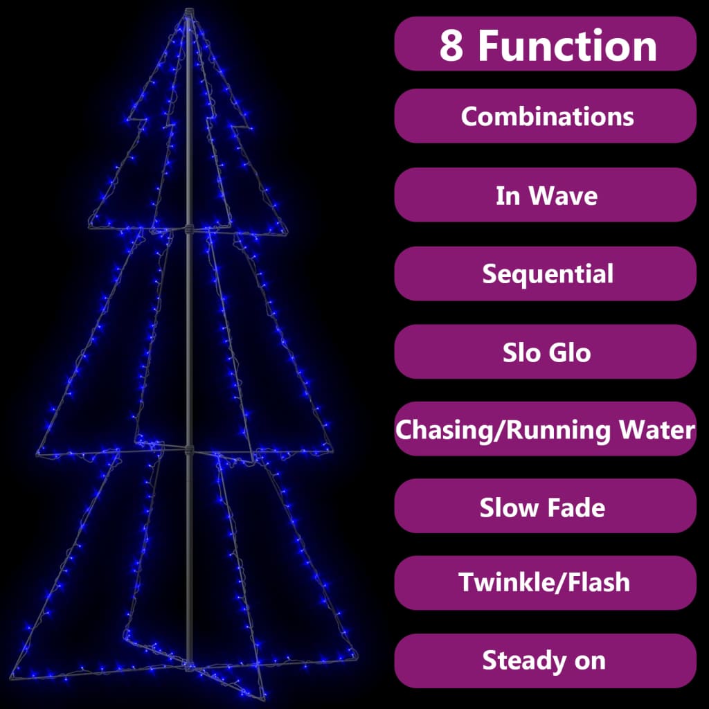 Weihnachtsbaum Kegelform 300 LEDs Innen- und Außenbereich 120x220 cm