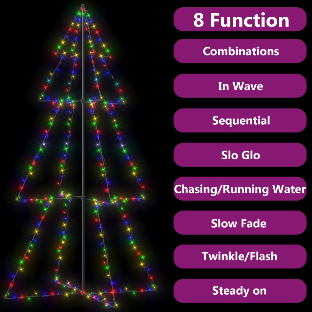 Weihnachtsbaum Kegelform 300 LEDs Innen- und Außenbereich 120x220 cm