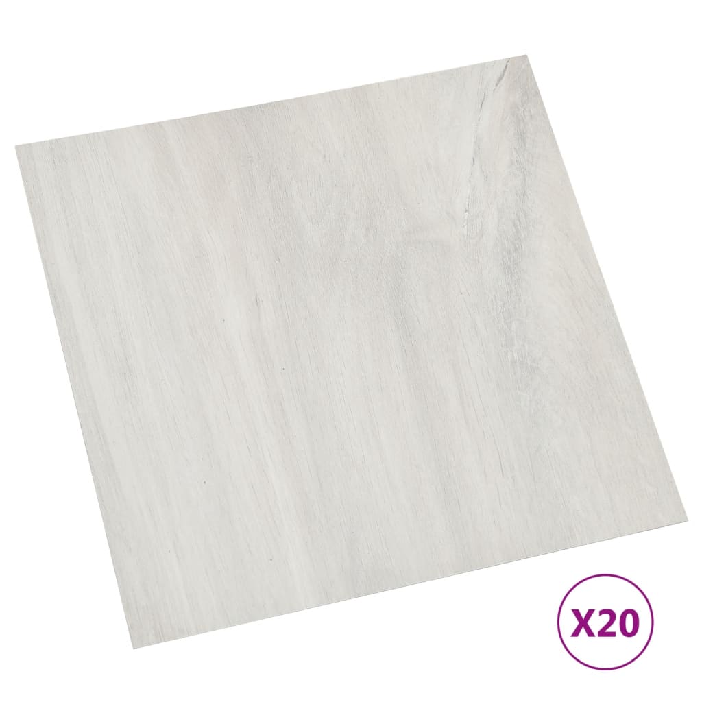 PVC-Fliesen Selbstklebend 20 Stk. 1,86 m² Creme