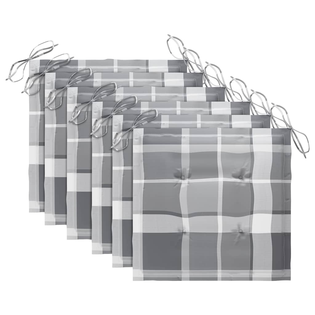 Klappbare Gartenstühle mit Kissen 6 Stk. Massivholz Teak