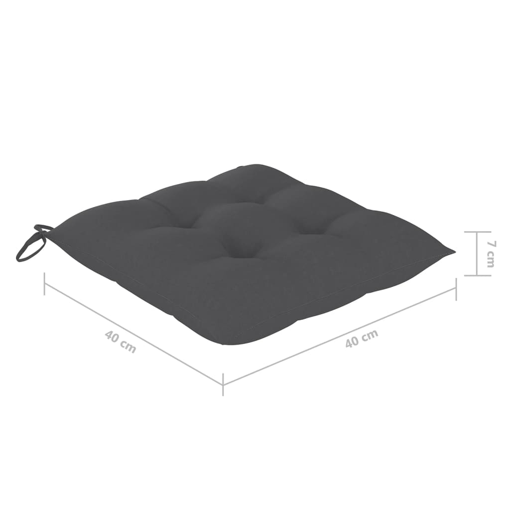 Klappbare Gartenstühle mit Kissen 8 Stk. Massivholz Teak