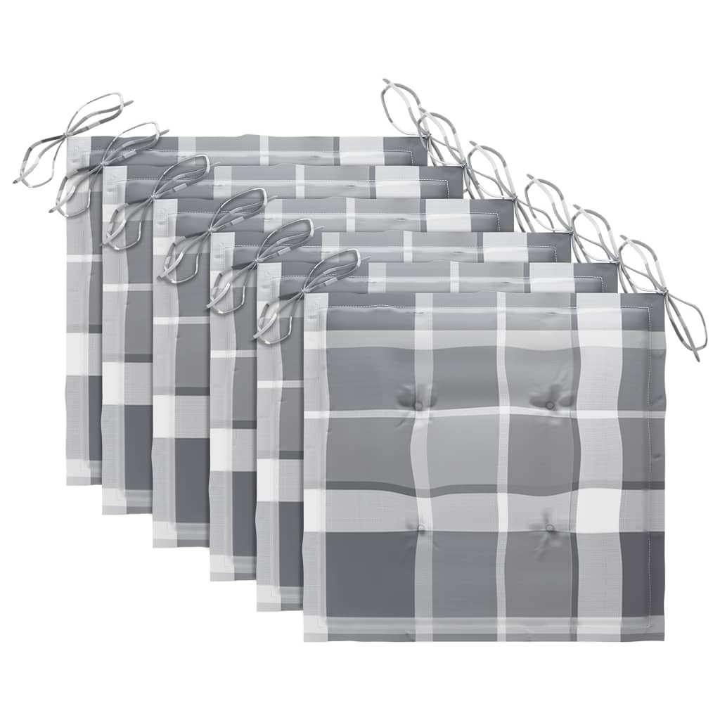 Klappbare Gartenstühle mit Kissen 6 Stk. Massivholz Teak