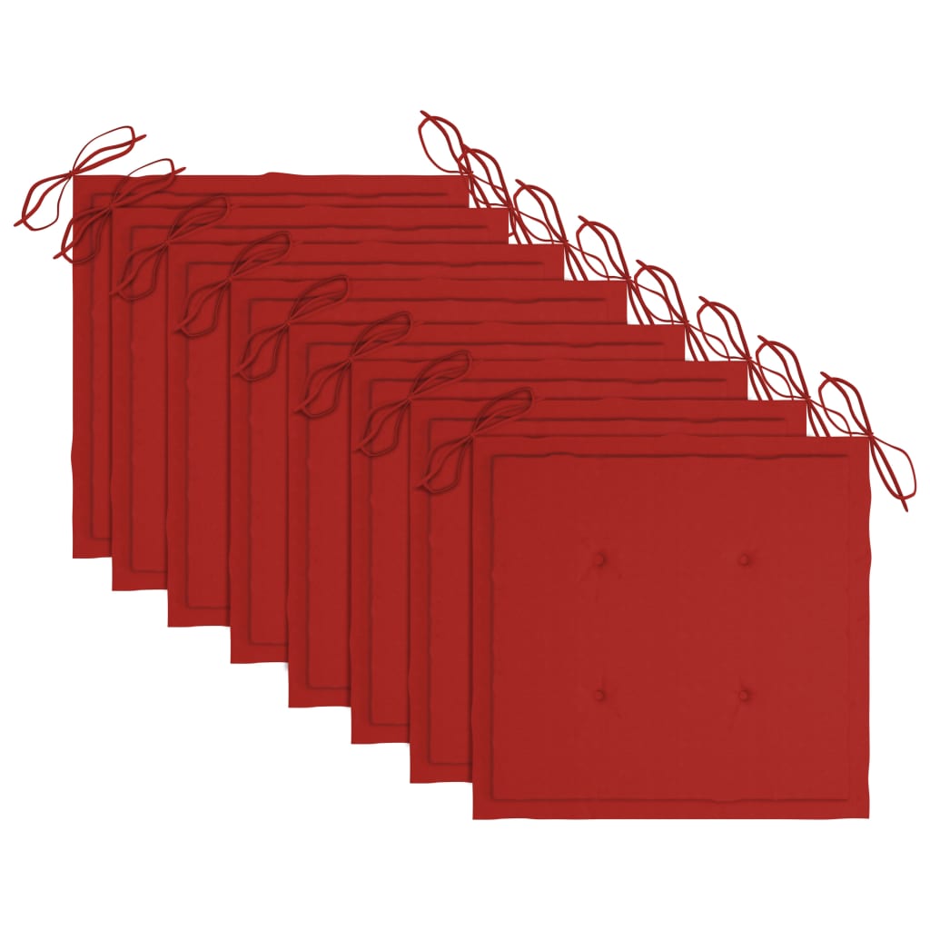 Klappbare Gartenstühle mit Kissen 8 Stk. Massivholz Teak