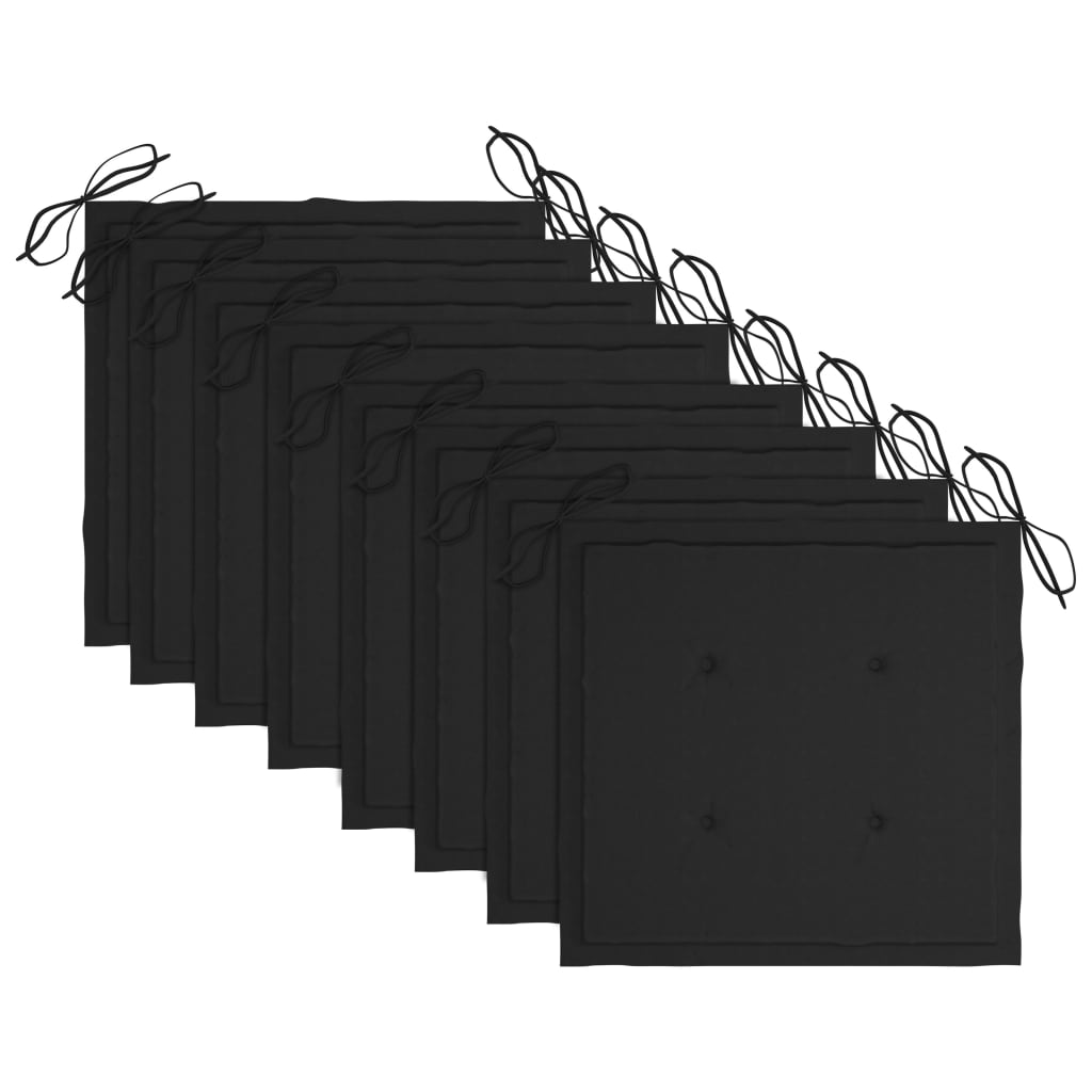 Klappbare Gartenstühle mit Kissen 8 Stk. Massivholz Teak