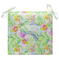 Thumbnail for Gartenstühle mit Blattmuster-Kissen 8 Stk. Massivholz Teak