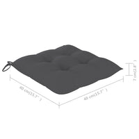 Thumbnail for Gartenstühle mit Anthrazit Kissen 8 Stk. Massivholz Teak