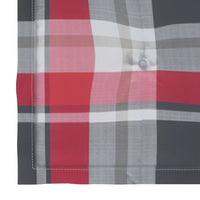 Thumbnail for Essstühle 6 Stk. Rote Karomuster-Kissen Massivholz Teak