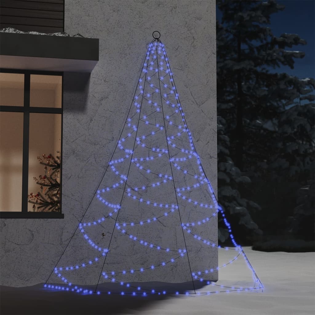 LED-Wandbaum mit Metallhaken 260 LED Blau 3 m Indoor Outdoor