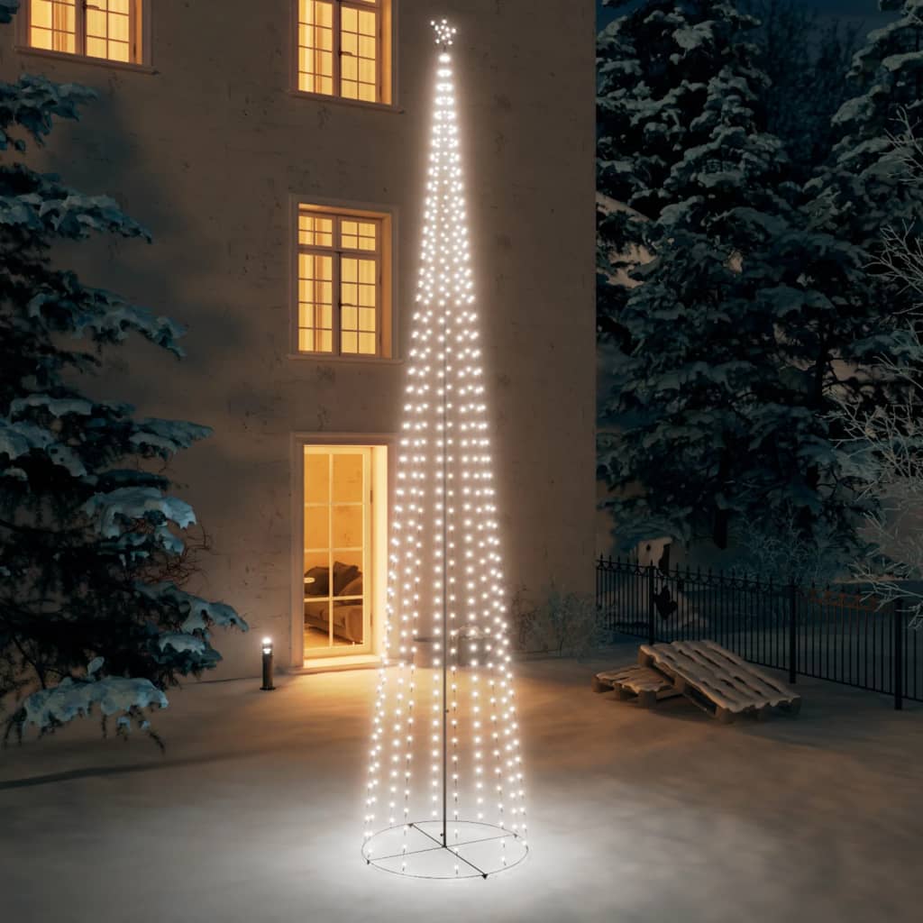 Weihnachtsbaum-Dekoration Kegelform 752 LEDs 160x500cm Kaltweiß
