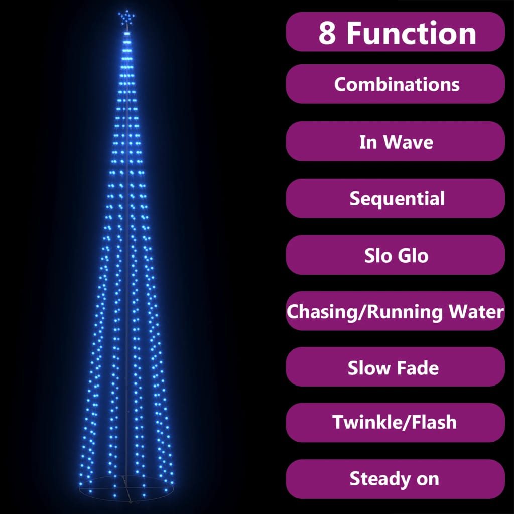 LED-Weihnachtsbaum Kegelform Blau 752 LEDs Dekoration 160x500 cm
