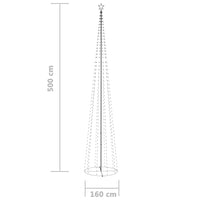 Thumbnail for LED-Weihnachtsbaum Kegelform Blau 752 LEDs Dekoration 160x500 cm