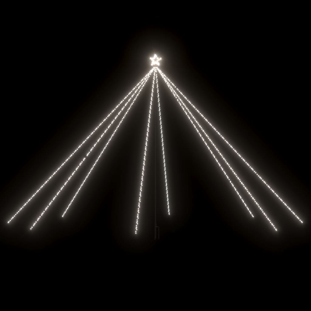 Weihnachtsbaum-Lichterkette Indoor Outdoor 800 LEDs Kaltweiß 5m