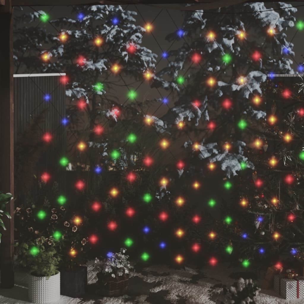 Weihnachts-Lichternetz Mehrfarbig 3x3 m 306 LEDs Indoor Outdoor