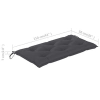 Thumbnail for Gartenbank-Auflage Anthrazit 110x50x7 cm Stoff